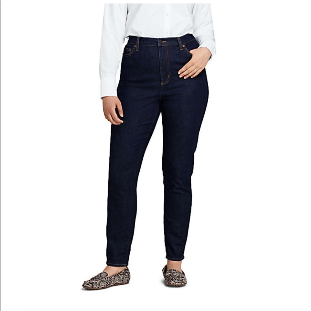Lands’ End High Rise Slim Ankle Jeans